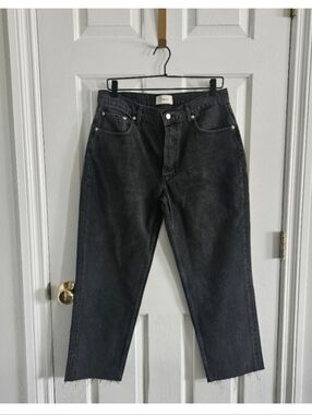 NWT Triarchy Hawn High Rise Loose Skinny Crop Jeans- Loved Black